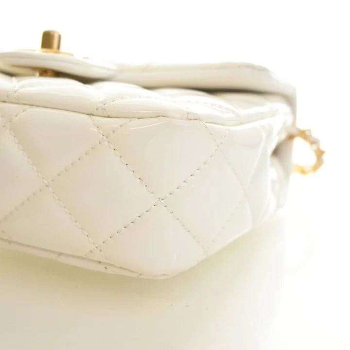 Chanel Mini Patent Coco Hearts Square Flap Bag - Image 8