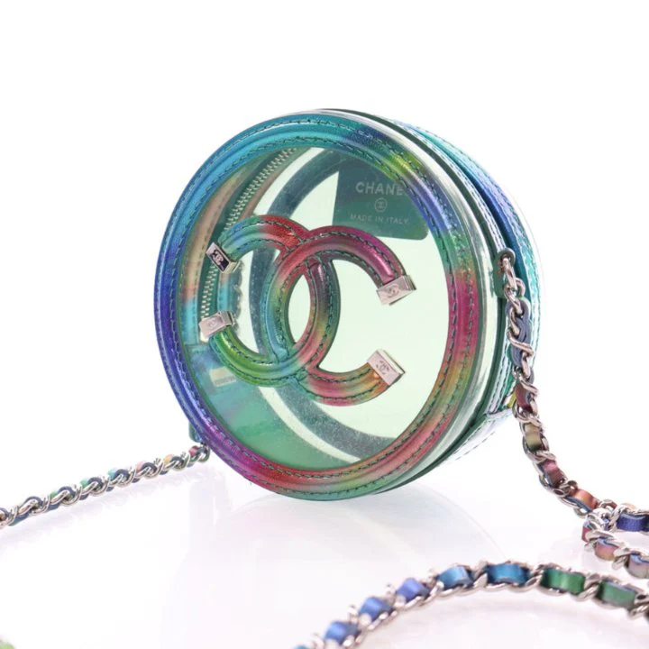 Chanel Multicolor PVC Round Filigree Clutch With Chain - Image 3