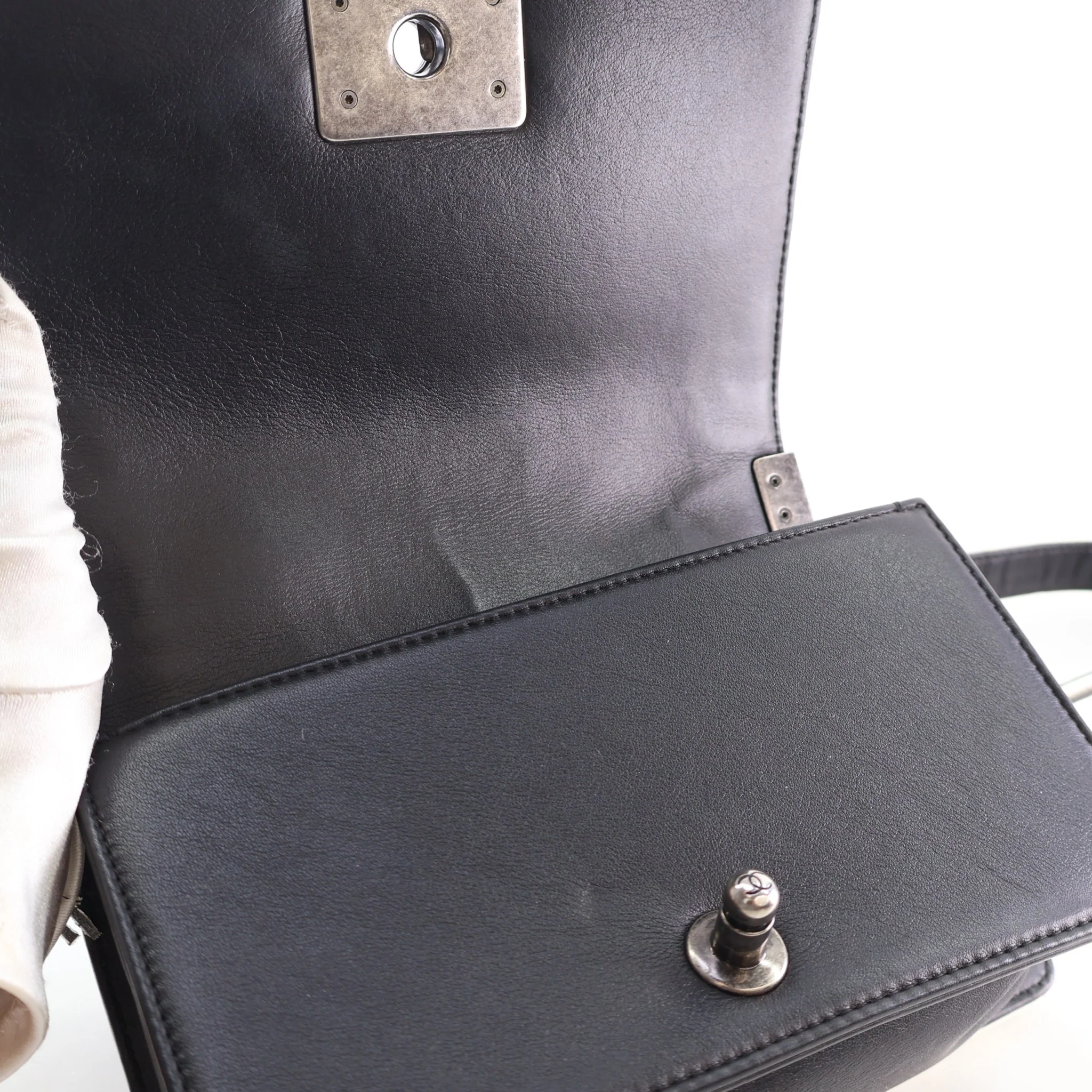 Chanel Small Calfskin Boy Bag - Image 14