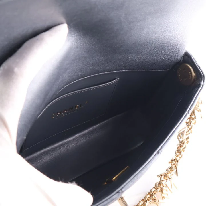 Chanel Small Lambskin Charms Chain Flap Bag - Image 13