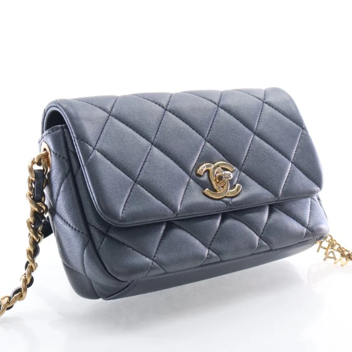 Chanel Small Lambskin Charms Chain Flap Bag - Image 2