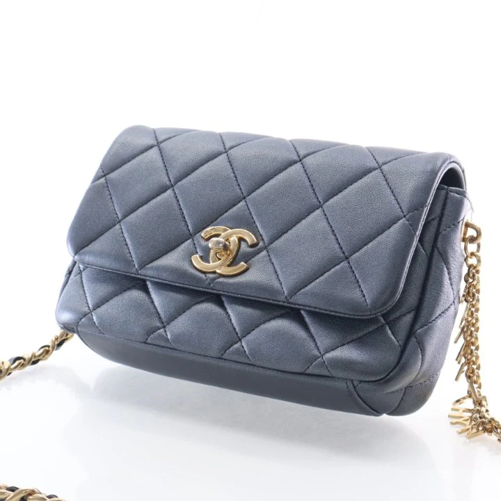 Chanel Small Lambskin Charms Chain Flap Bag - Image 3