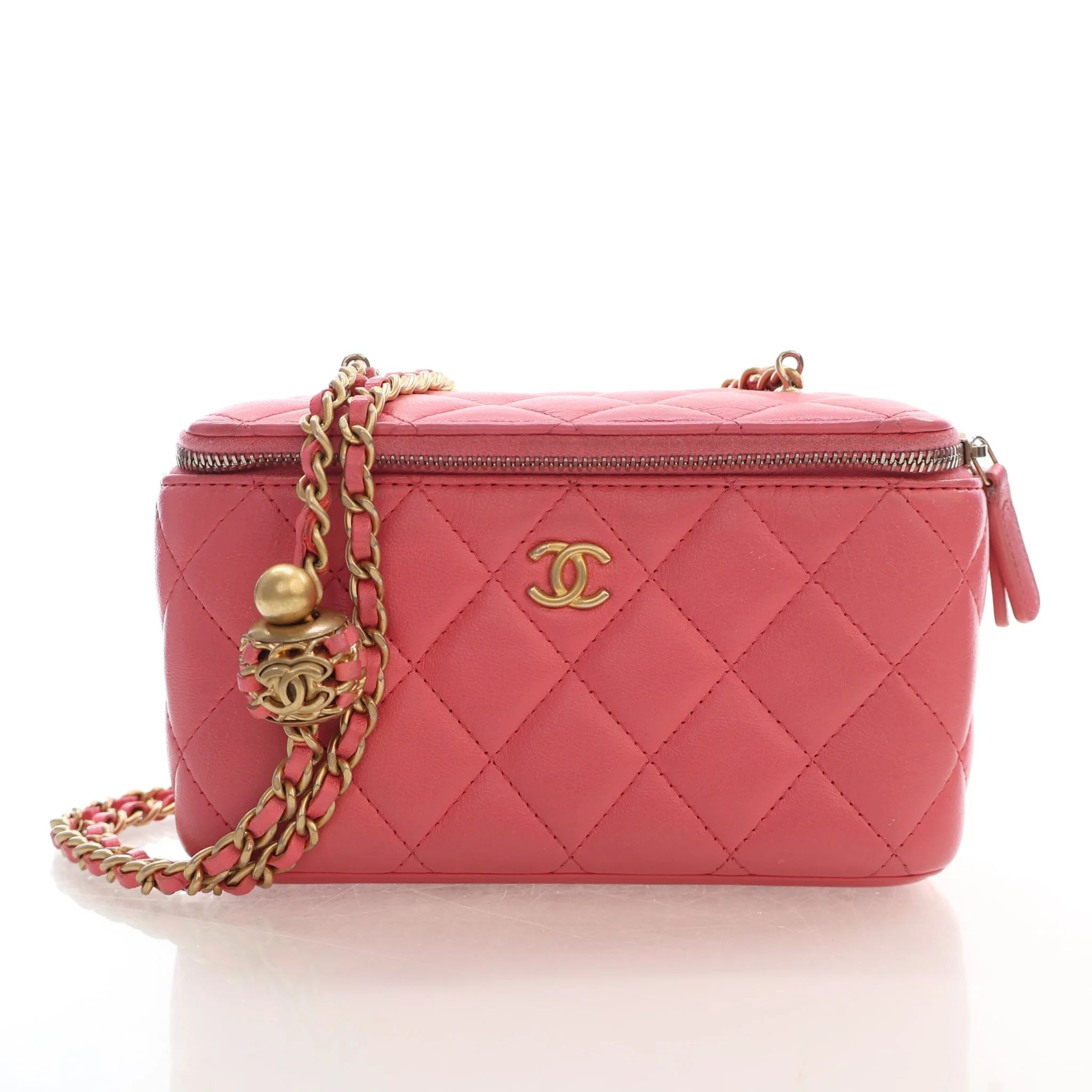 Chanel Small Lambskin Pearl Crush Vanity Bag