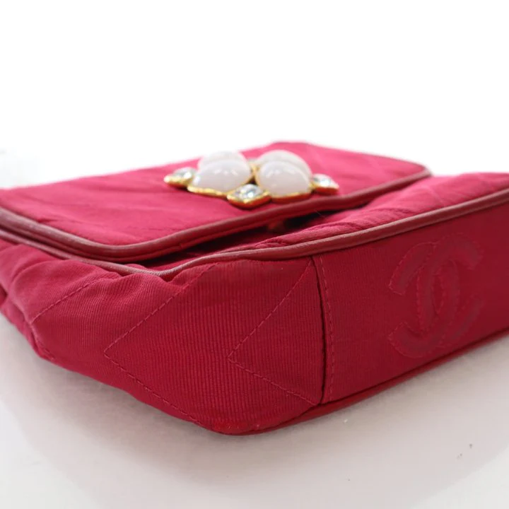 Chanel Vintage Grosgrain Gripoix Bag - Image 5