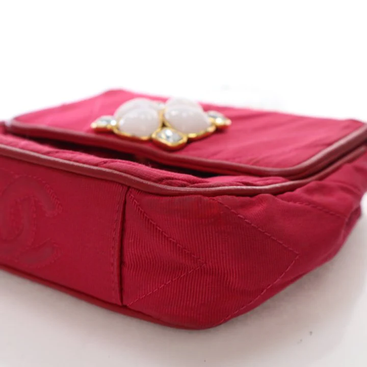 Chanel Vintage Grosgrain Gripoix Bag - Image 6