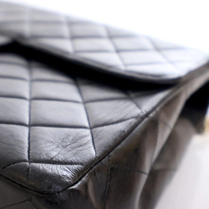 Chanel Vintage Jumbo Lambskin Classic Single Flap Bag - Image 13