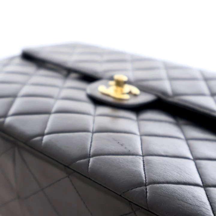Chanel Vintage Jumbo Lambskin Classic Single Flap Bag - Image 14
