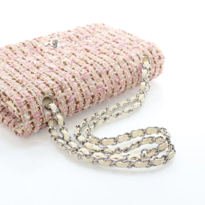 Chanel Vintage Medium Tweed Classic Flap Bag - Image 11