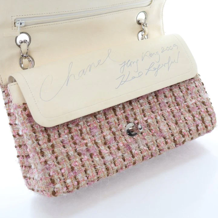 Chanel Vintage Medium Tweed Classic Flap Bag - Image 14