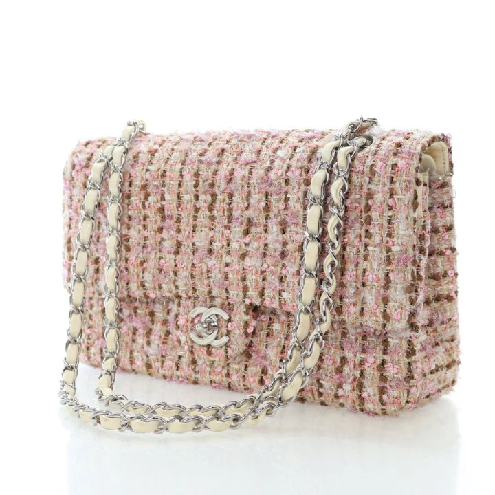 Chanel Vintage Medium Tweed Classic Flap Bag - Image 3