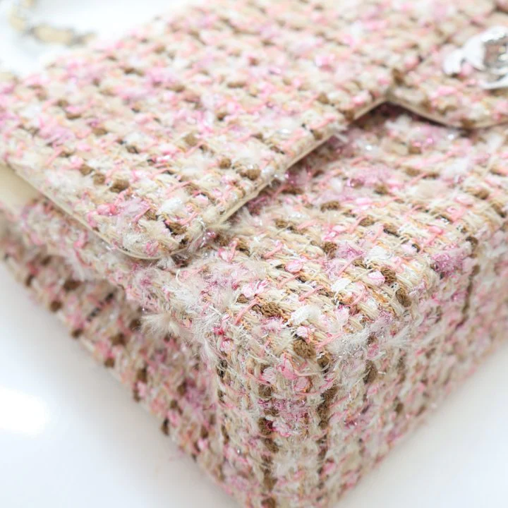Chanel Vintage Medium Tweed Classic Flap Bag - Image 6
