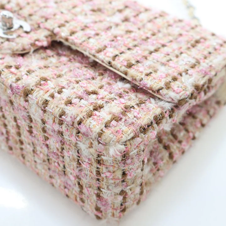 Chanel Vintage Medium Tweed Classic Flap Bag - Image 8