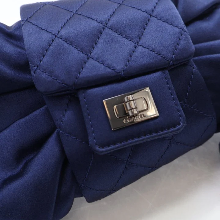 Chanel Vintage Satin Evening Bow Bag - Image 2