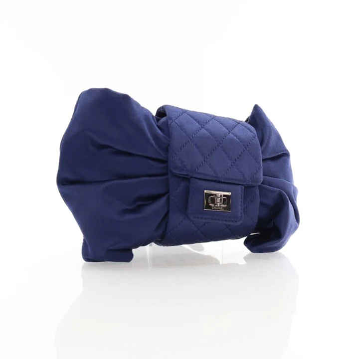 Chanel Vintage Satin Evening Bow Bag - Image 3