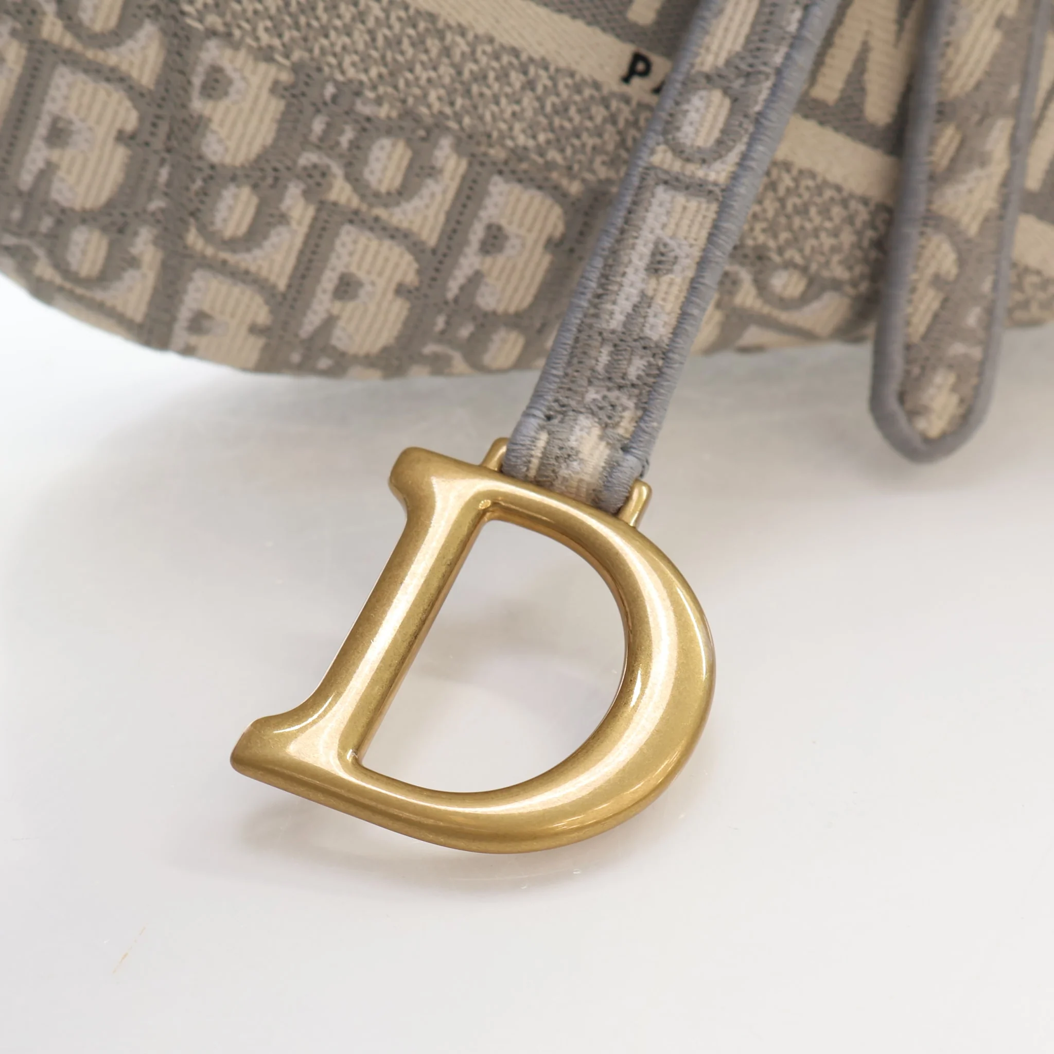 Christian Dior Medium Canvas Oblique Saddle Bag - Image 4