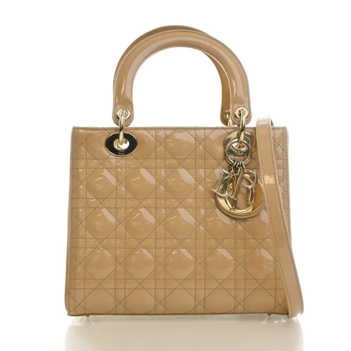 Christian Dior Medium Patent Lady Dior
