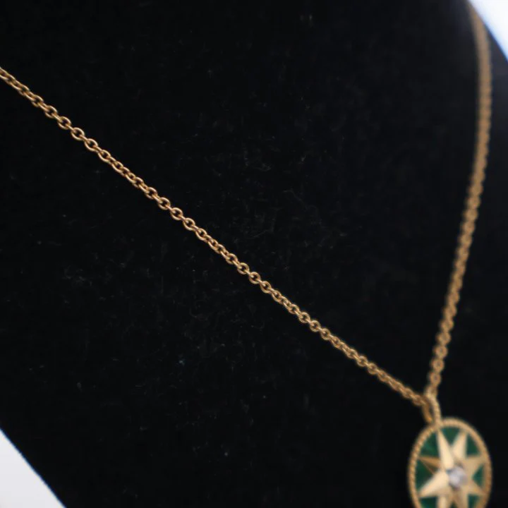 Christian Dior Medium Rose Des Vents Medallion Necklace - Image 4