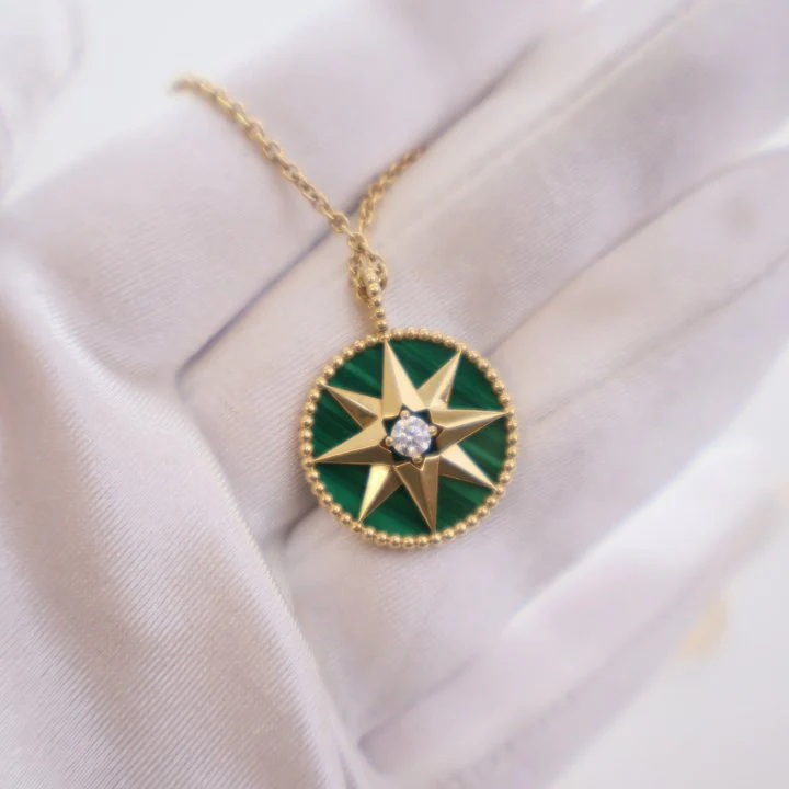 Christian Dior Medium Rose Des Vents Medallion Necklace - Image 7