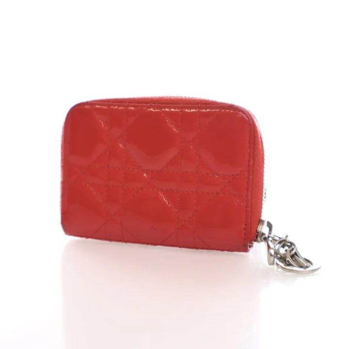 Dior Small Cannage Patent Lady Dior Coin Purse - Image 3