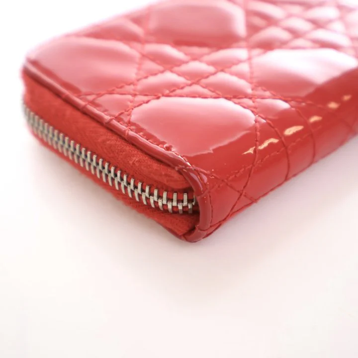 Dior Small Cannage Patent Lady Dior Coin Purse - Image 5