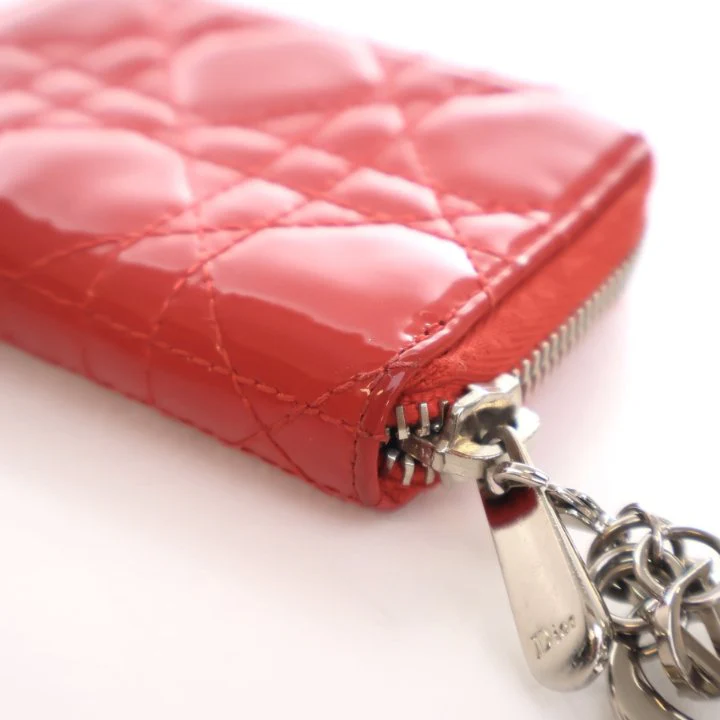 Dior Small Cannage Patent Lady Dior Coin Purse - Image 7