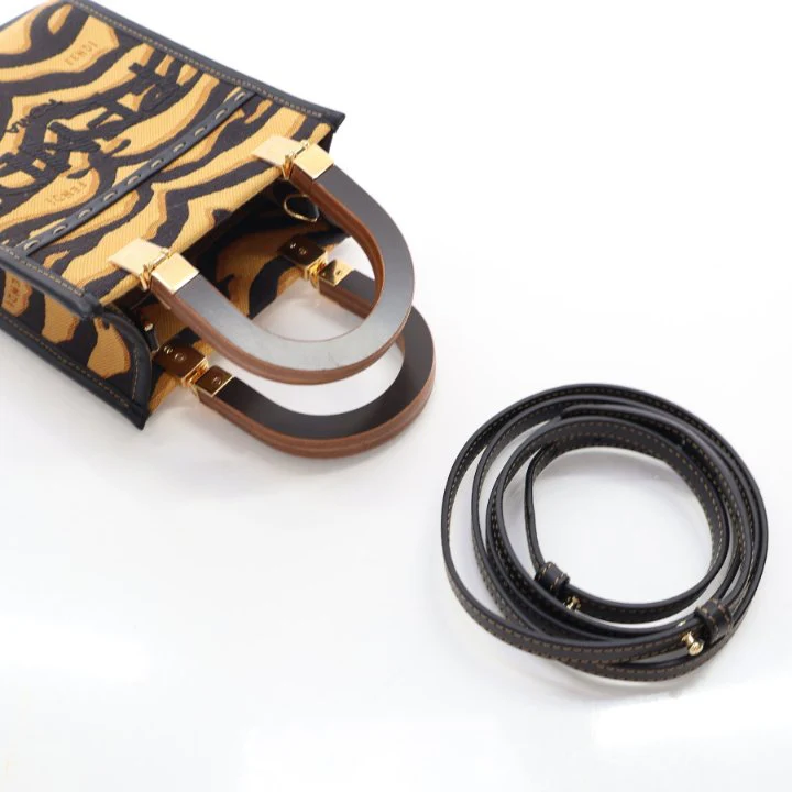 Fendi Mini Canvas Sunshine Shopper - Image 11