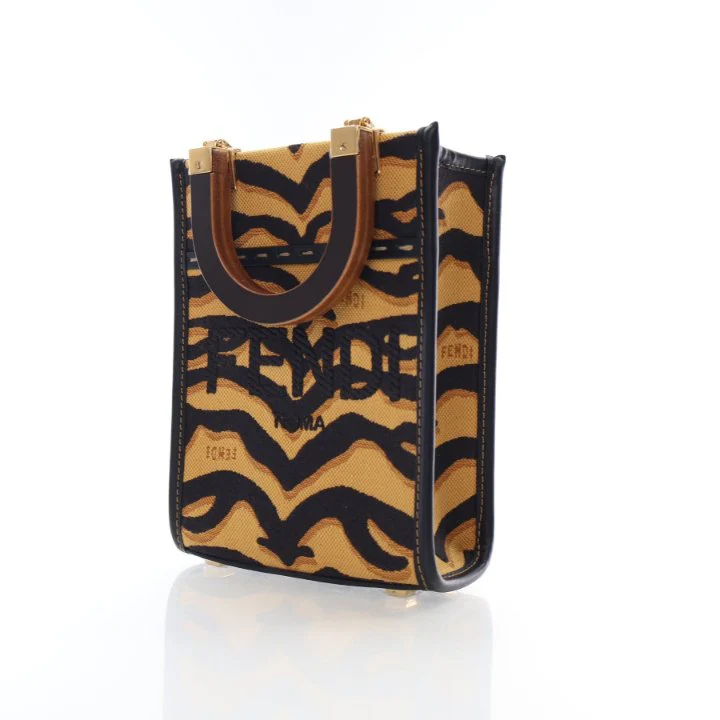 Fendi Mini Canvas Sunshine Shopper - Image 4