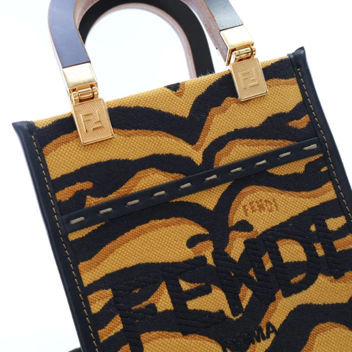 Fendi Mini Canvas Sunshine Shopper - Image 5