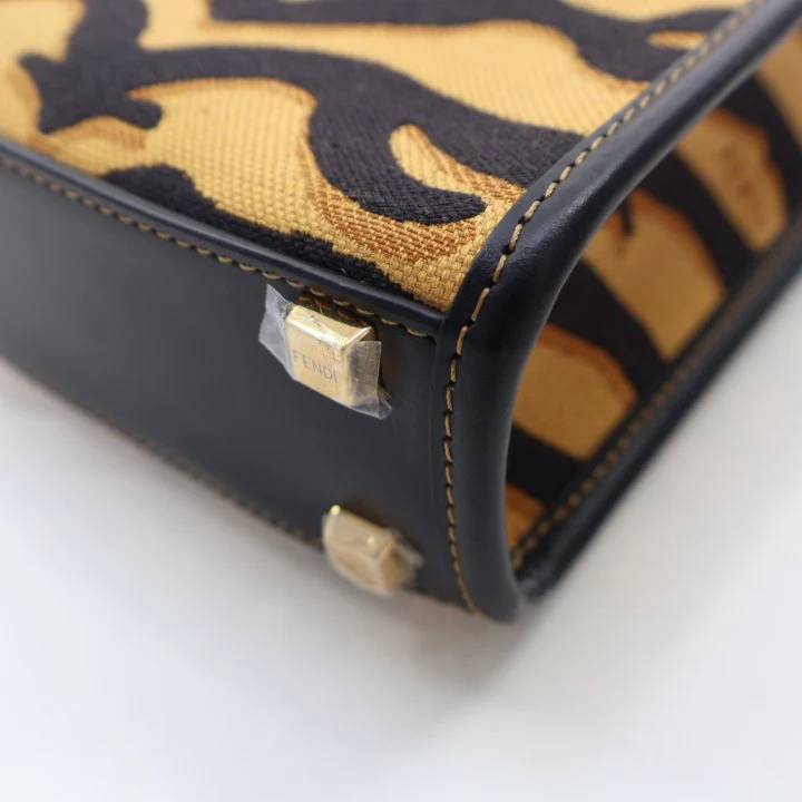 Fendi Mini Canvas Sunshine Shopper - Image 9