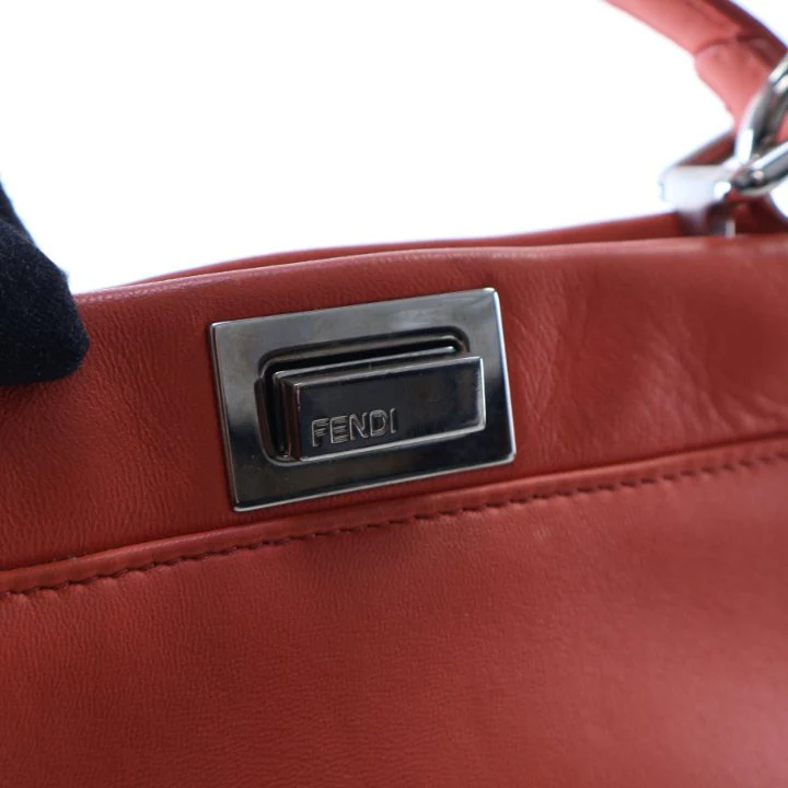 Fendi Mini Nappa Waves Peekaboo Iconic Satchel - Image 13