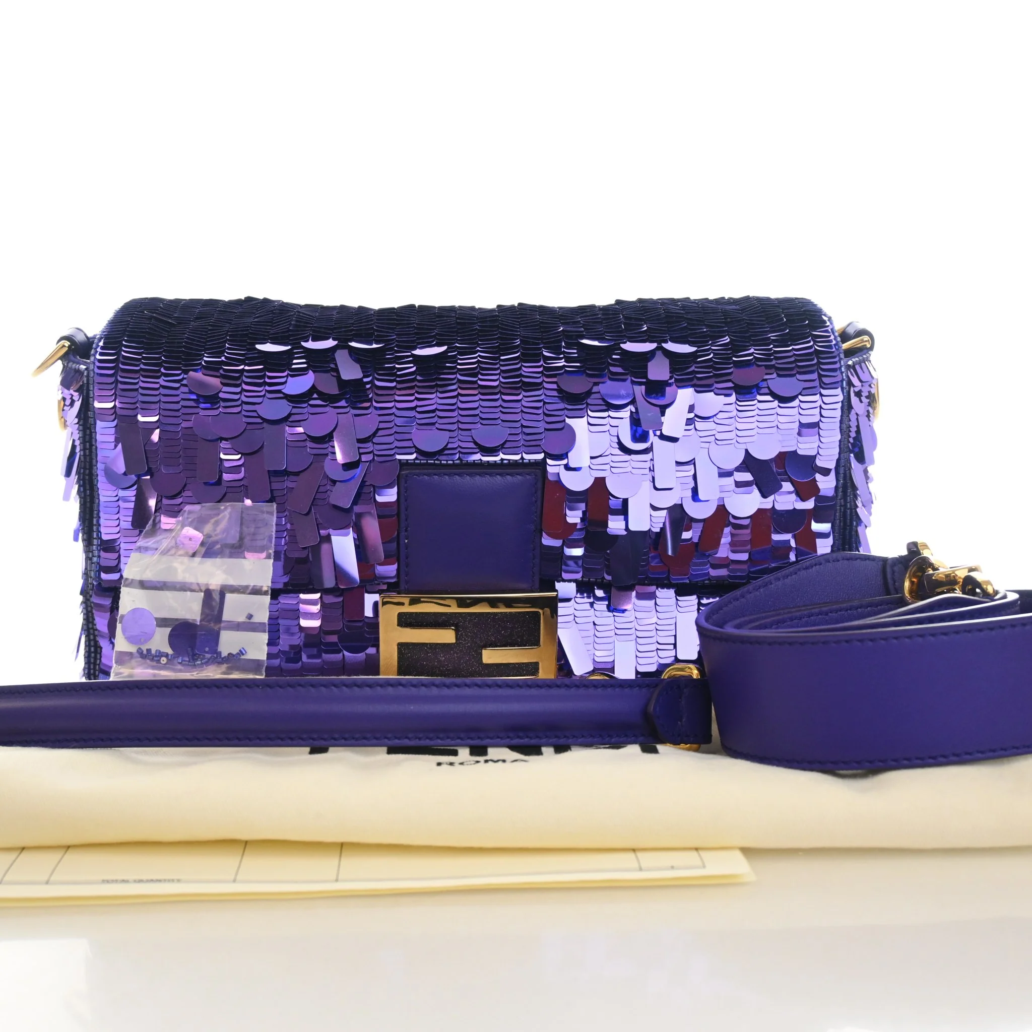 Fendi Sequin Baguette Bag - Image 13