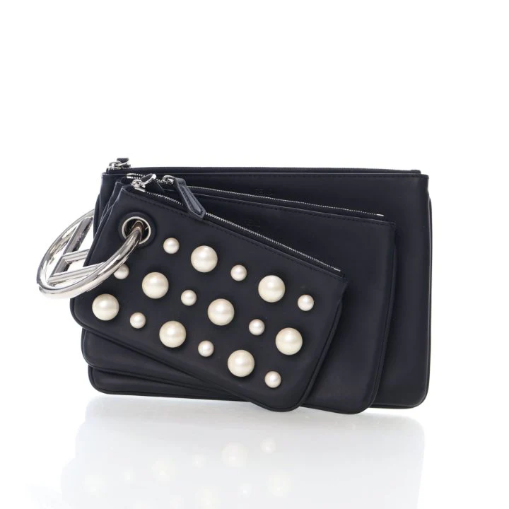 Fendi Triplette Pearl Pouch