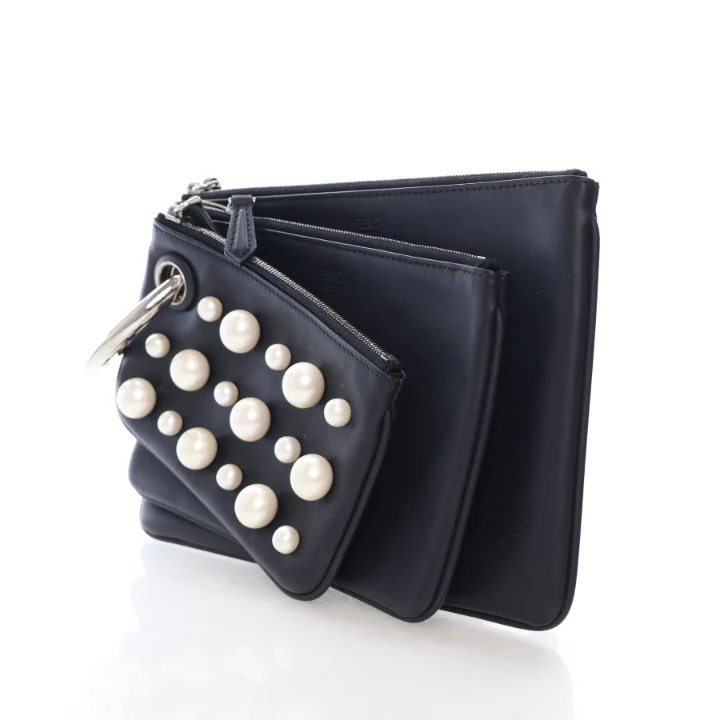 Fendi Triplette Pearl Pouch - Image 3