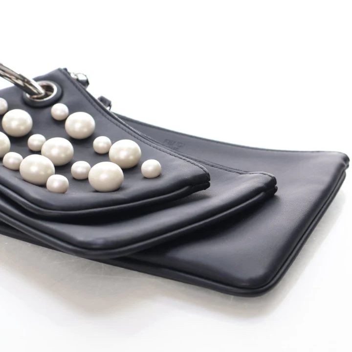 Fendi Triplette Pearl Pouch - Image 7
