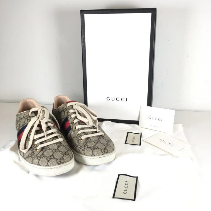 Gucci Ace GG Supreme Sneakers Sz 41 - Image 6