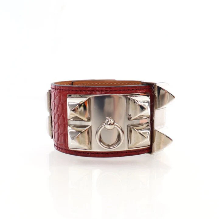 Hermes Alligator Collier De Chien Bracelet