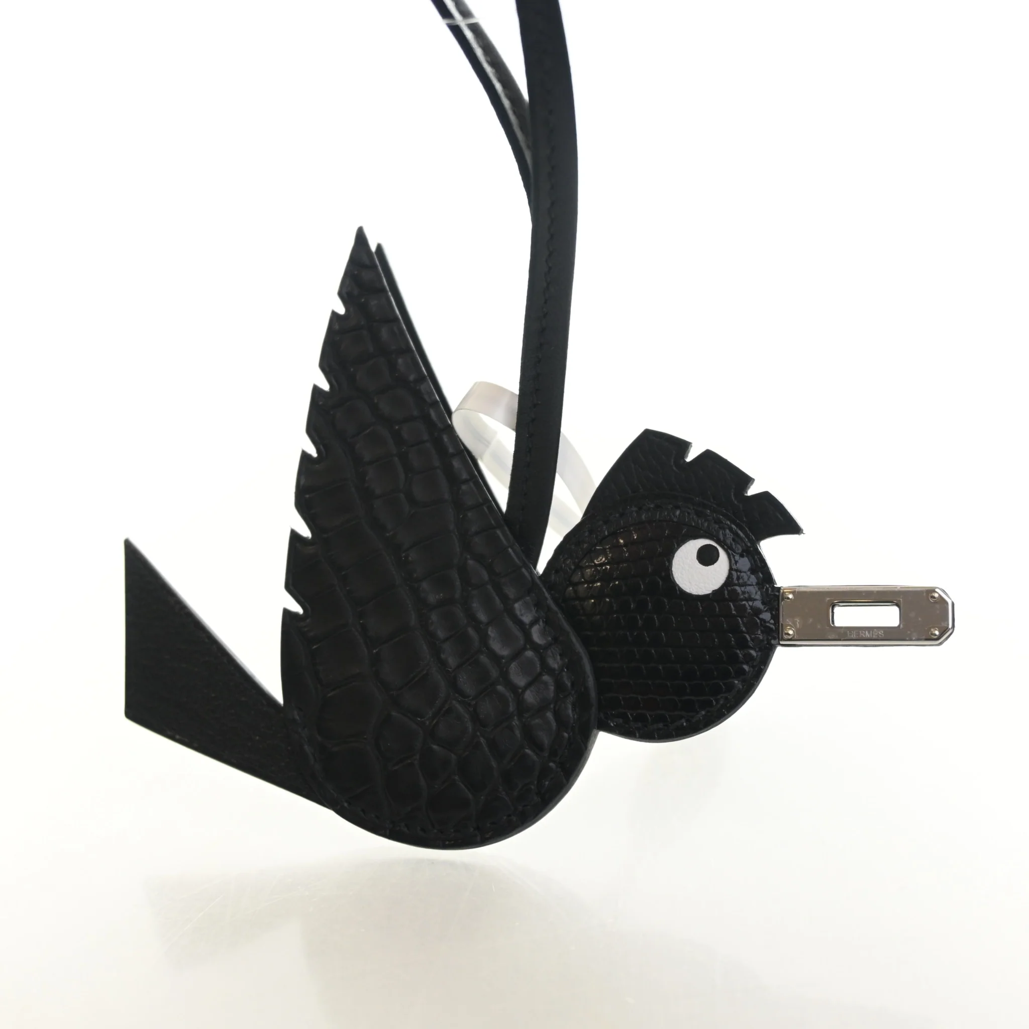 Hermes Black Alligator/Lizard Birdy Charm - Image 2