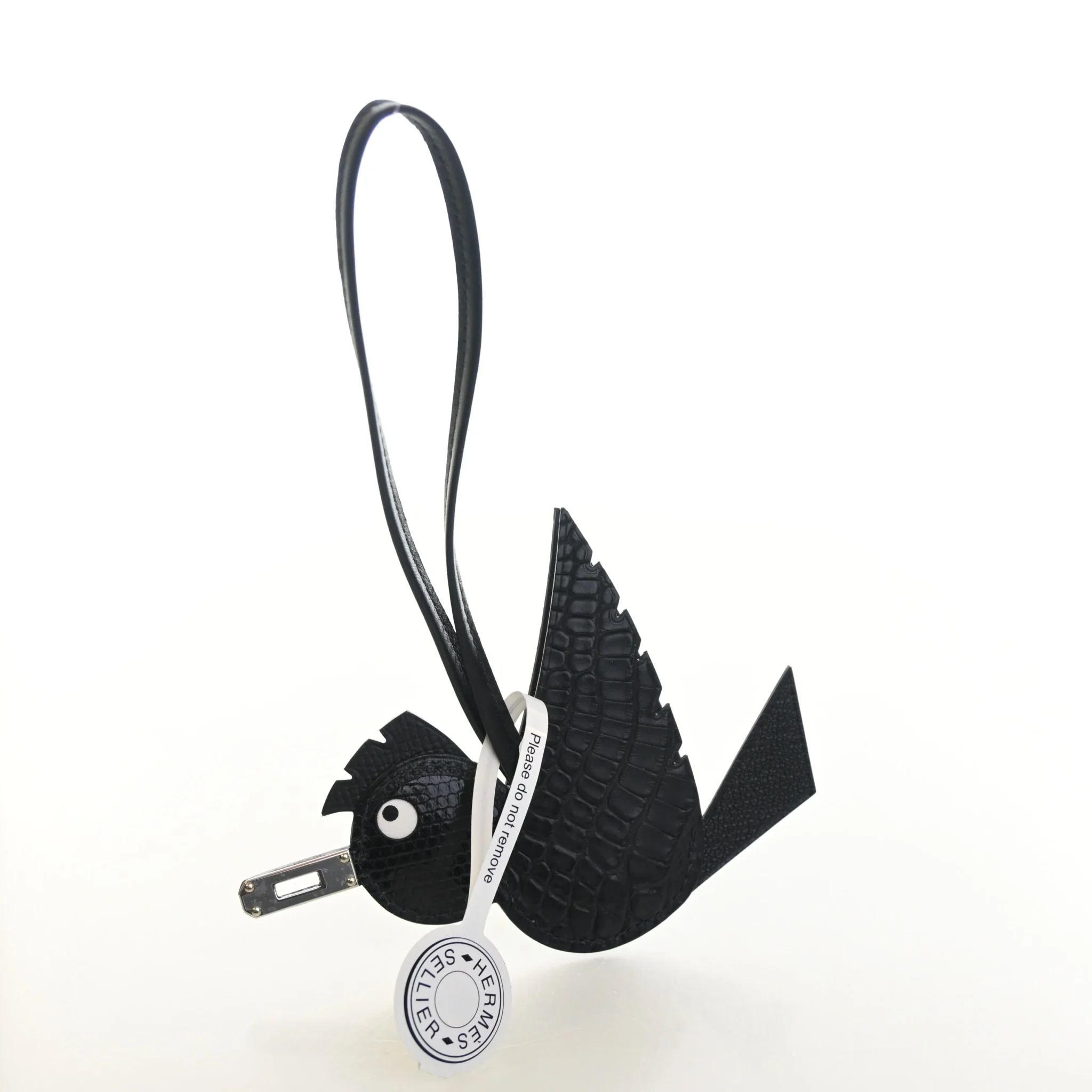 Hermes Black Alligator/Lizard Birdy Charm - Image 3