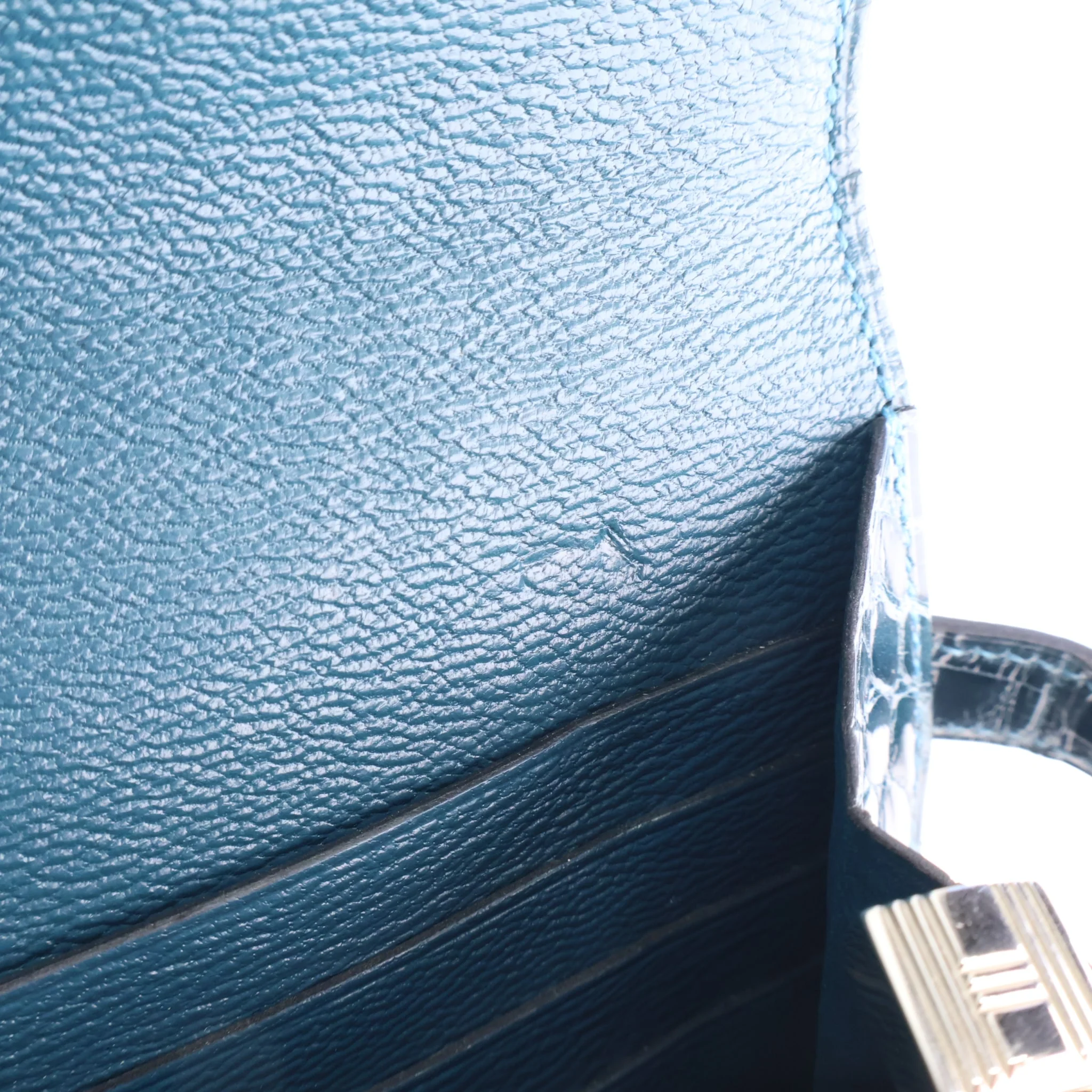 Hermes Bleu Covert Alligator Long Wallet - Image 15