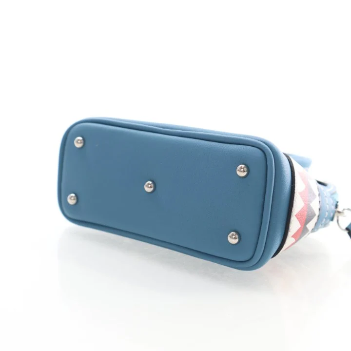 Hermes Bleu Jean Swift Bolide Shark Bag Charm Mini - Image 6