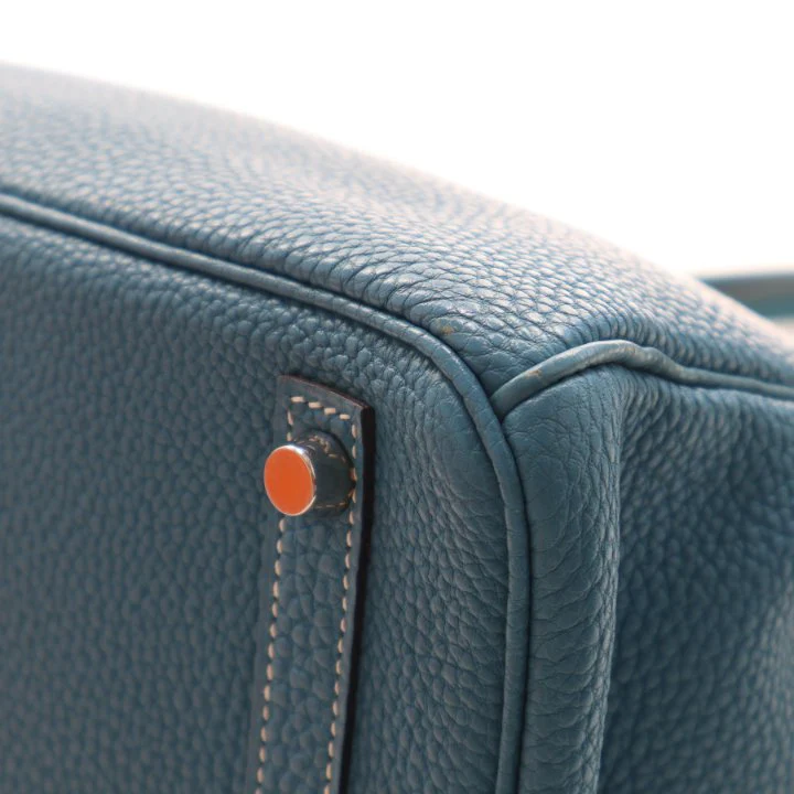 Hermes Bleu Jean Togo Birkin 30 - Image 19