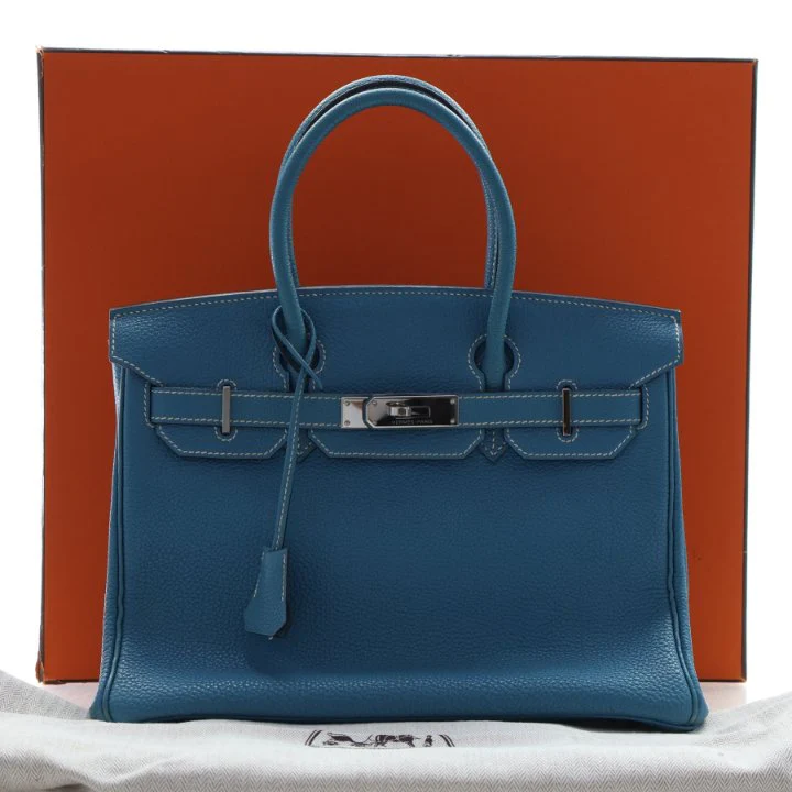 Hermes Bleu Jean Togo Birkin 30 - Image 20