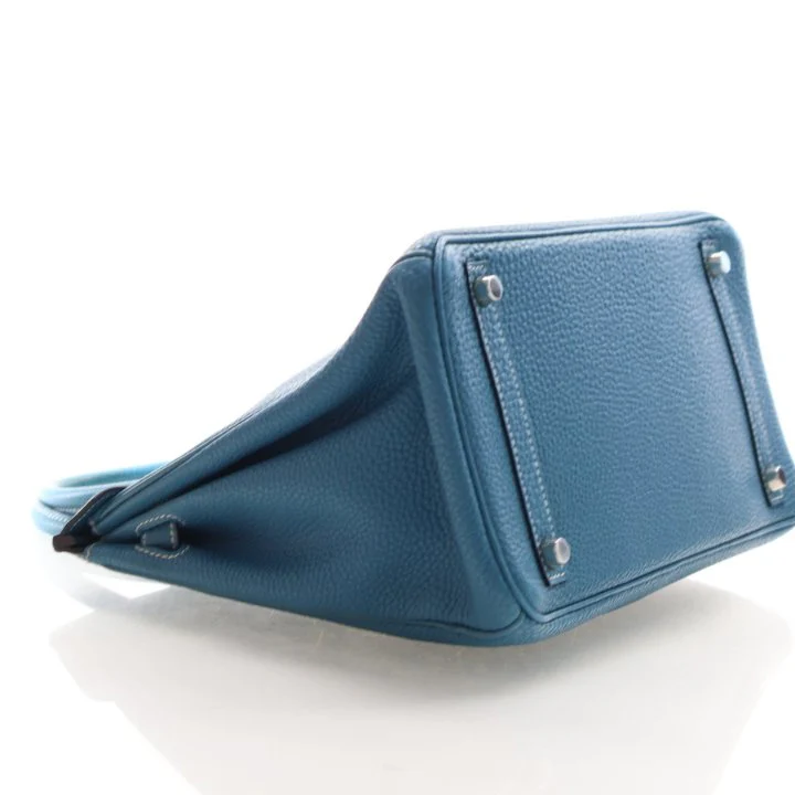 Hermes Bleu Jean Togo Birkin 30 - Image 9
