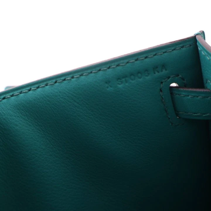 Hermes Bleu Paon Swift Kelly Pochette - Image 12