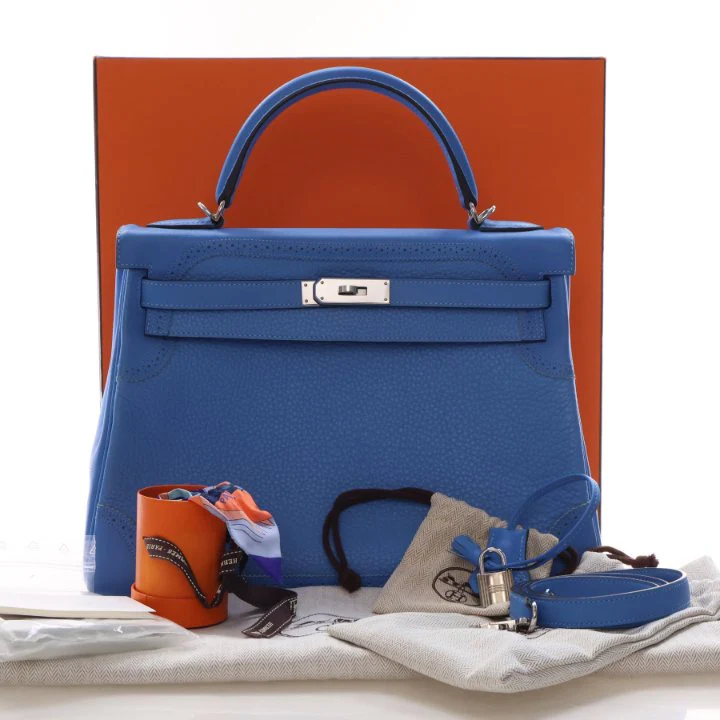 Hermes Blue Paradise Clemence Ghilles Kelly 32 - Image 18