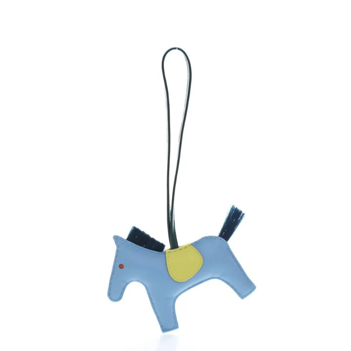 Hermes Celeste Milo Lambskin Rodeo Charm MM
