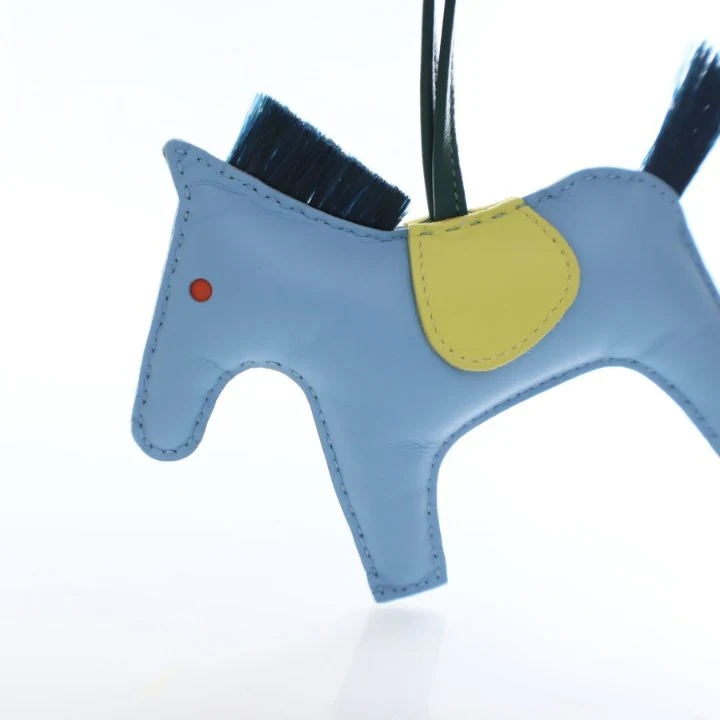 Hermes Celeste Milo Lambskin Rodeo Charm MM - Image 2