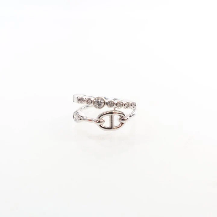 Hermes Chaine D'Ancre Chaos Fancy Ring, Sz 6 - Image 2