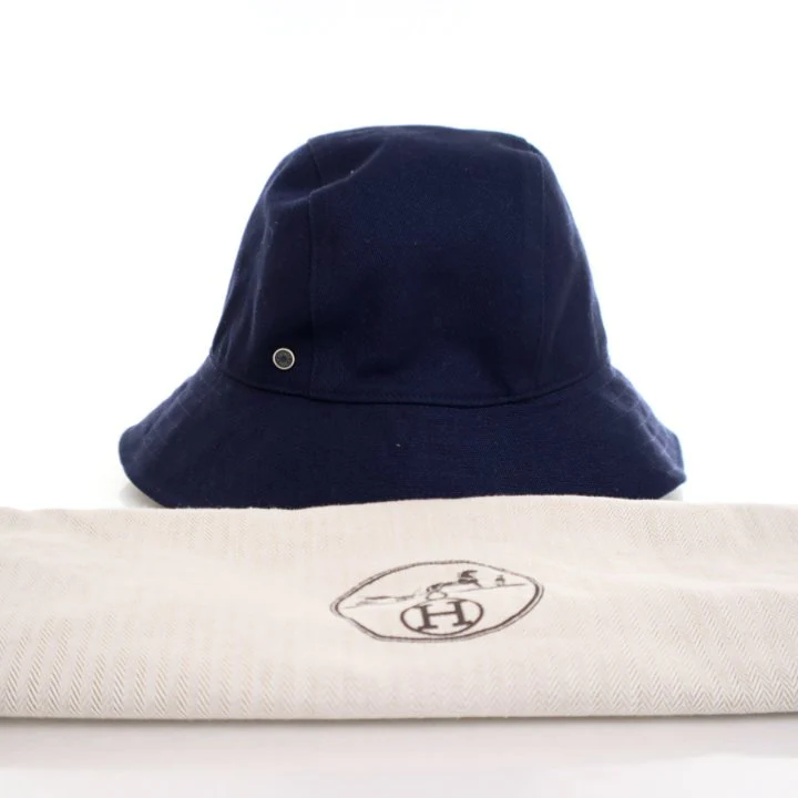 Hermes Cotton Elena Bucket Hat Sz 57 - Image 8
