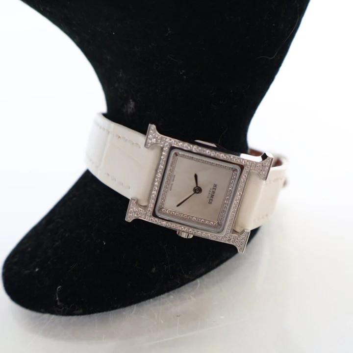 Hermes Diamond Heure H Watch 21mm - Image 10